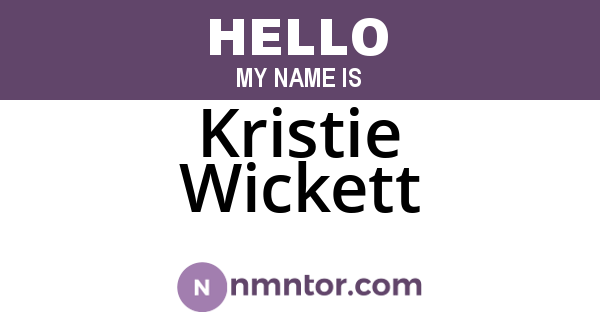Kristie Wickett