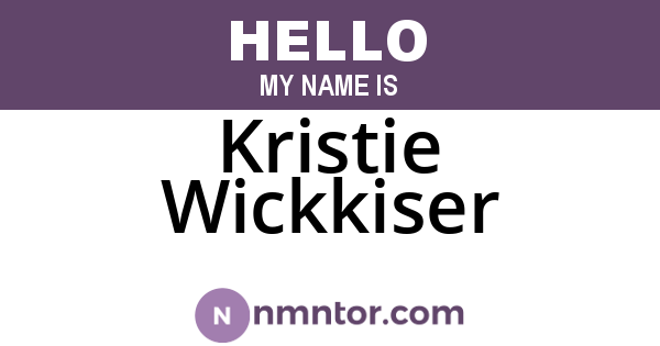 Kristie Wickkiser