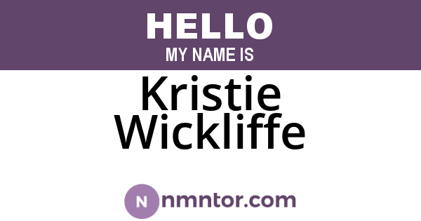 Kristie Wickliffe