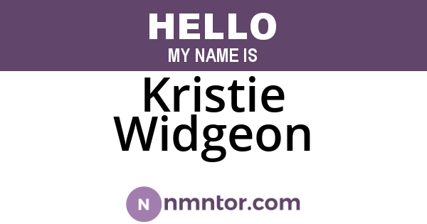 Kristie Widgeon