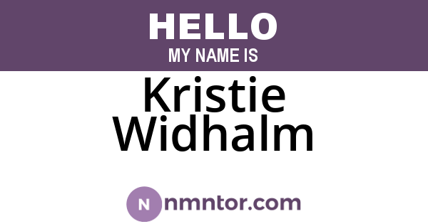 Kristie Widhalm