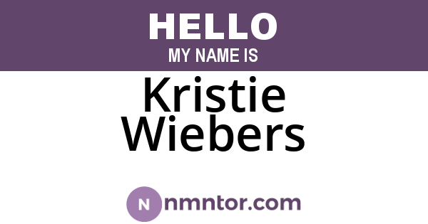 Kristie Wiebers