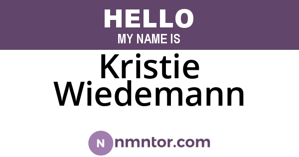 Kristie Wiedemann