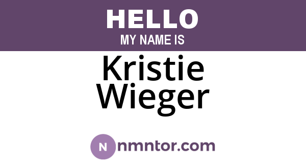 Kristie Wieger