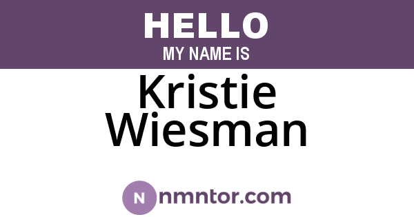 Kristie Wiesman