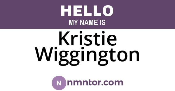 Kristie Wiggington