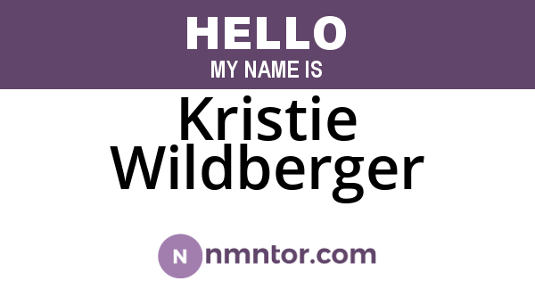 Kristie Wildberger