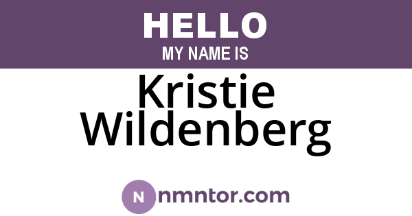 Kristie Wildenberg