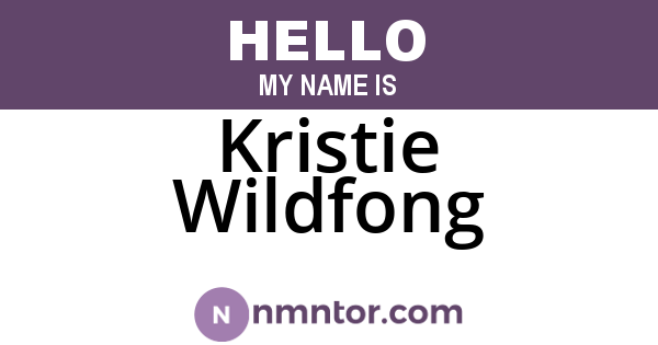Kristie Wildfong