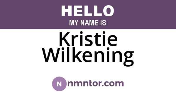 Kristie Wilkening