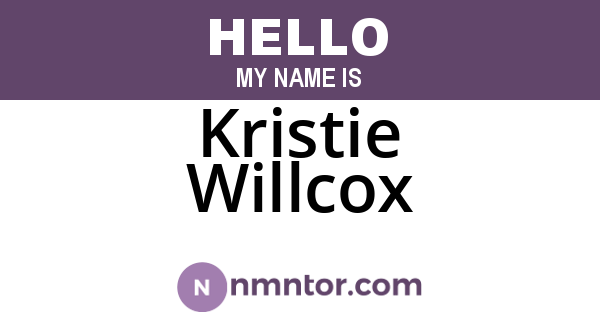 Kristie Willcox