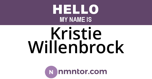 Kristie Willenbrock