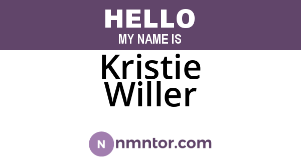 Kristie Willer