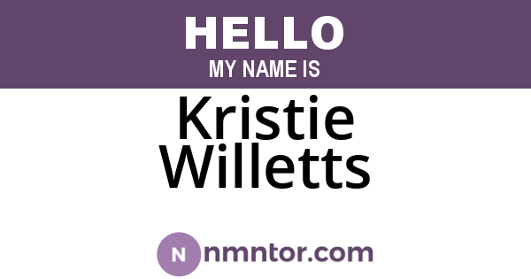 Kristie Willetts