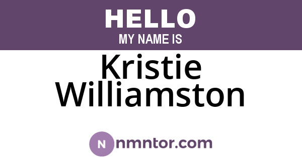 Kristie Williamston