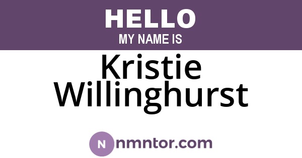 Kristie Willinghurst