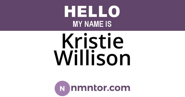 Kristie Willison