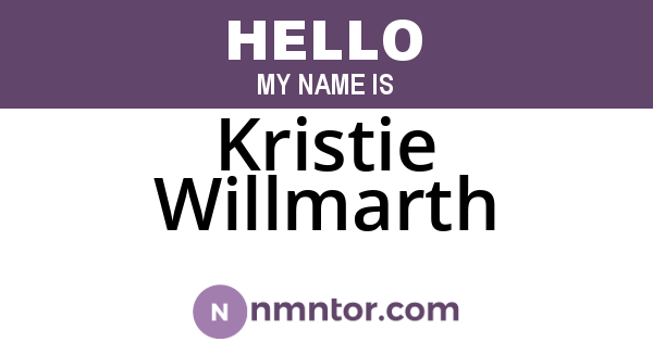 Kristie Willmarth