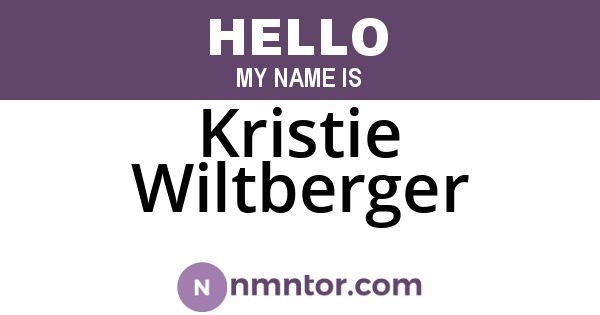 Kristie Wiltberger