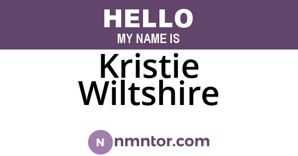 Kristie Wiltshire