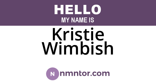 Kristie Wimbish