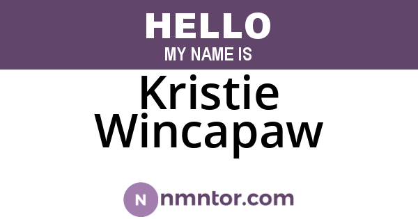 Kristie Wincapaw
