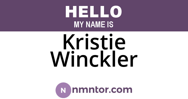 Kristie Winckler