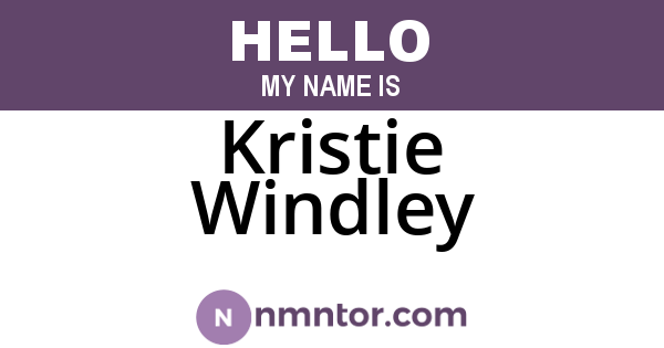 Kristie Windley