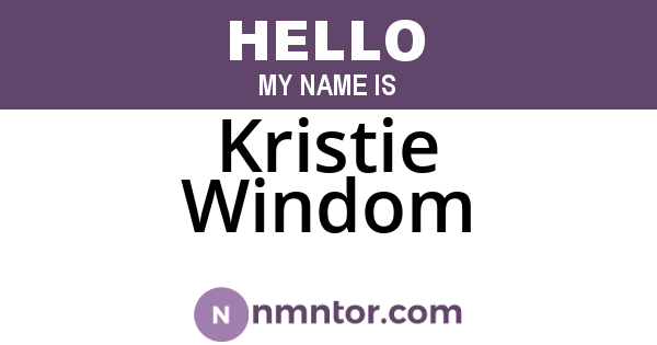 Kristie Windom