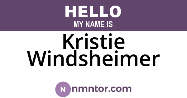 Kristie Windsheimer