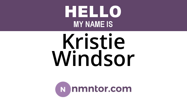 Kristie Windsor