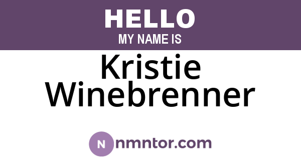 Kristie Winebrenner