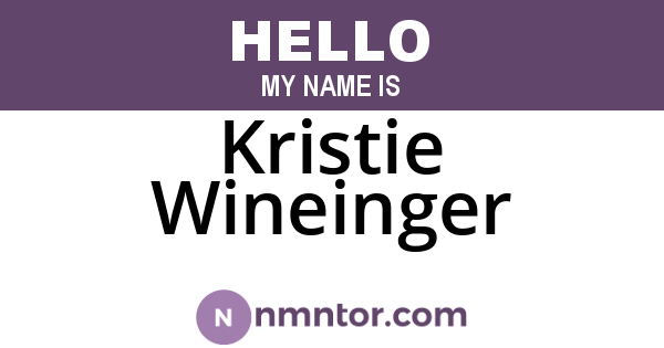 Kristie Wineinger
