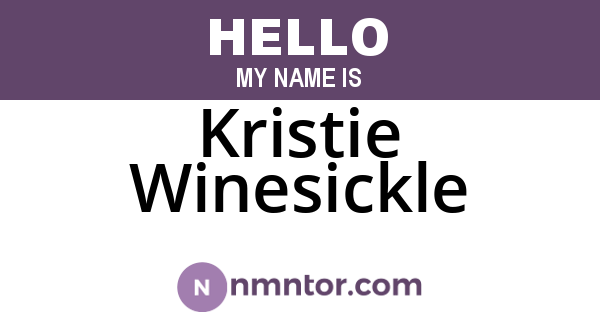 Kristie Winesickle
