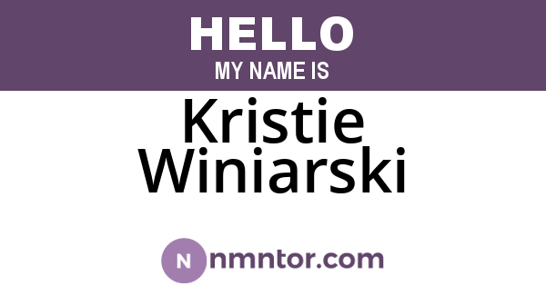 Kristie Winiarski