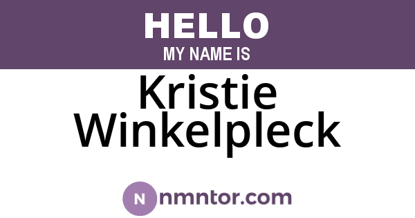 Kristie Winkelpleck