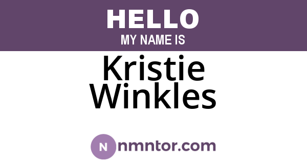 Kristie Winkles