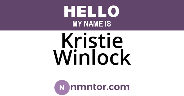 Kristie Winlock
