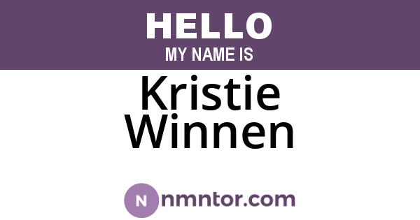 Kristie Winnen