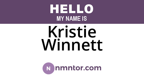 Kristie Winnett