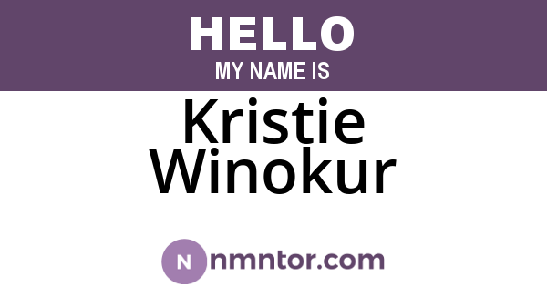 Kristie Winokur