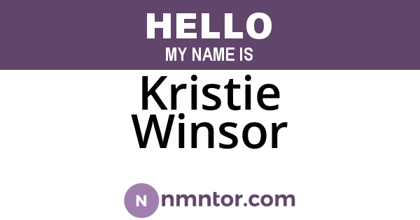 Kristie Winsor