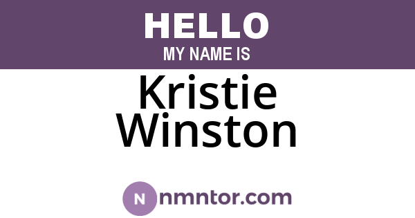Kristie Winston