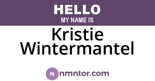 Kristie Wintermantel