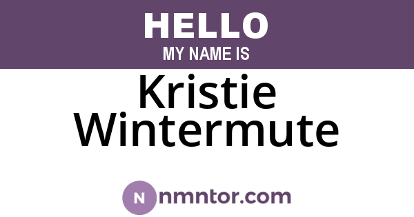 Kristie Wintermute