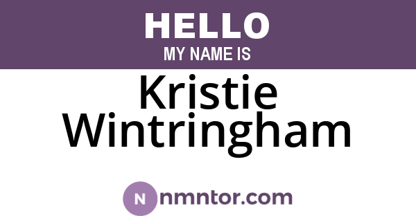 Kristie Wintringham
