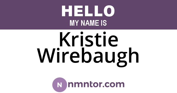 Kristie Wirebaugh