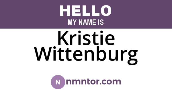 Kristie Wittenburg