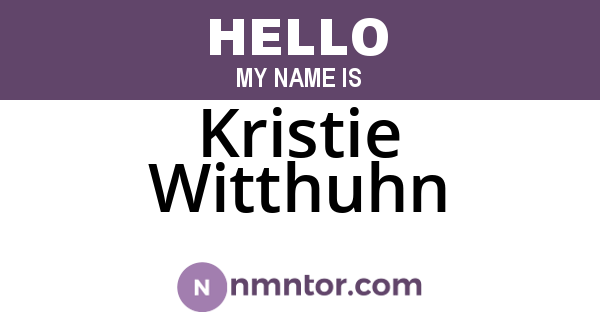 Kristie Witthuhn