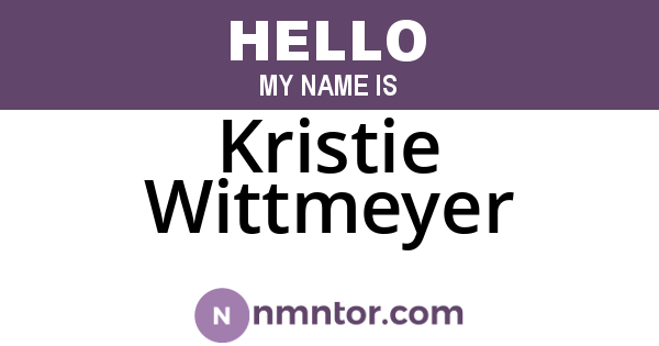 Kristie Wittmeyer
